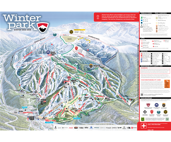 Winter Park mountain ski terrain Colorado