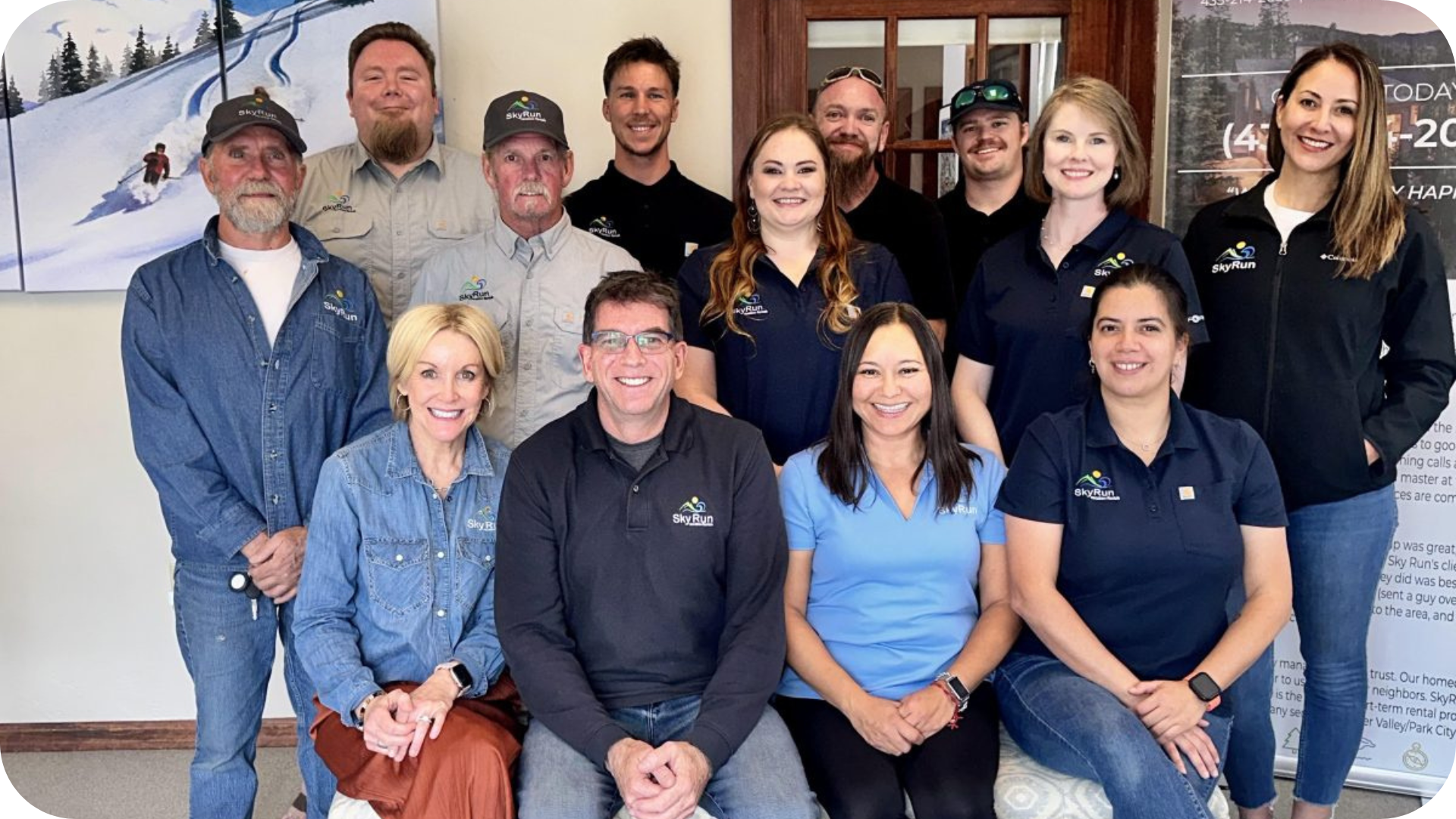 The SkyRun Park City team gathered together in their local office