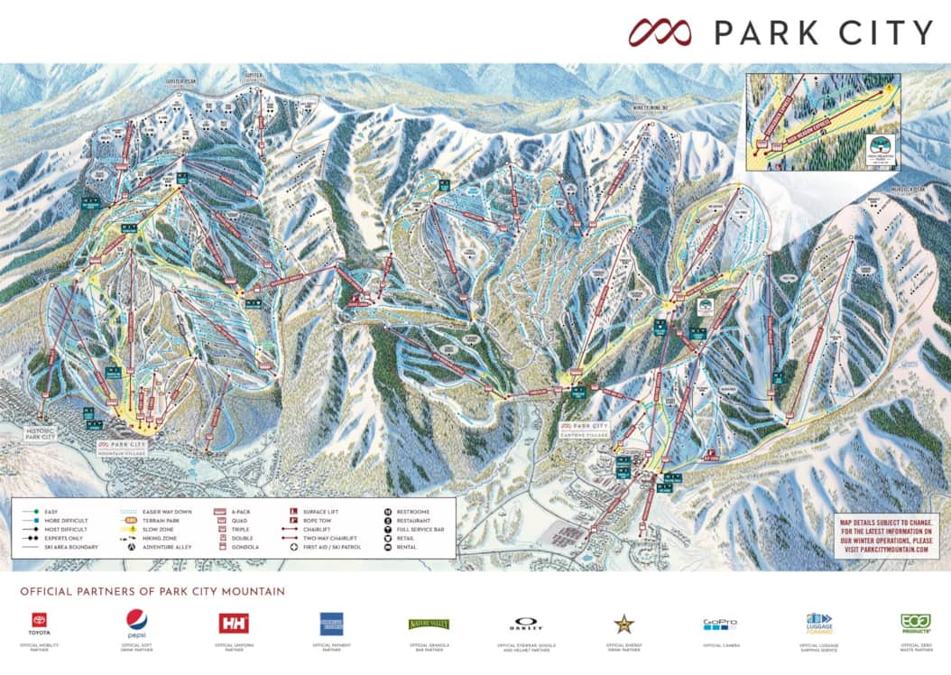 Skiing at Park City Mountain Resort in Park City Utah